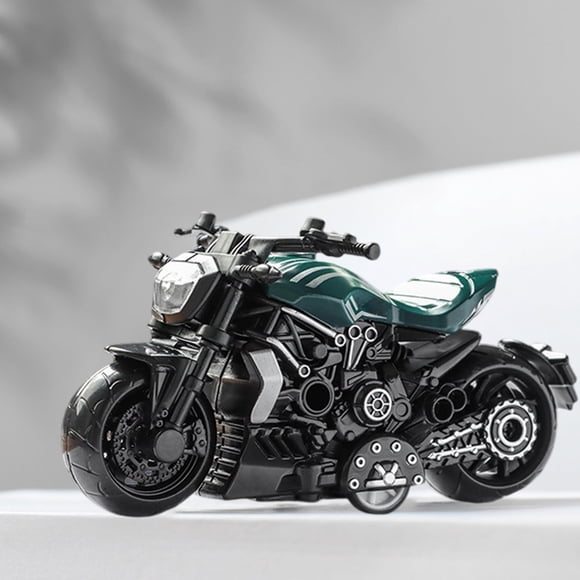 Children's Alloy Motorcycle Toy, Simulation Powered Bike, Mini Stunt Motorcycle for Boys, Pullback Action Motorcycle Toy, Racing Stunt Car Model for Play and Collecting