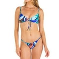 thumbnail image 3 of Hurley BLUE Verona Tie Front Bralette Bikini Swim Top, US X-Large, 3 of 4