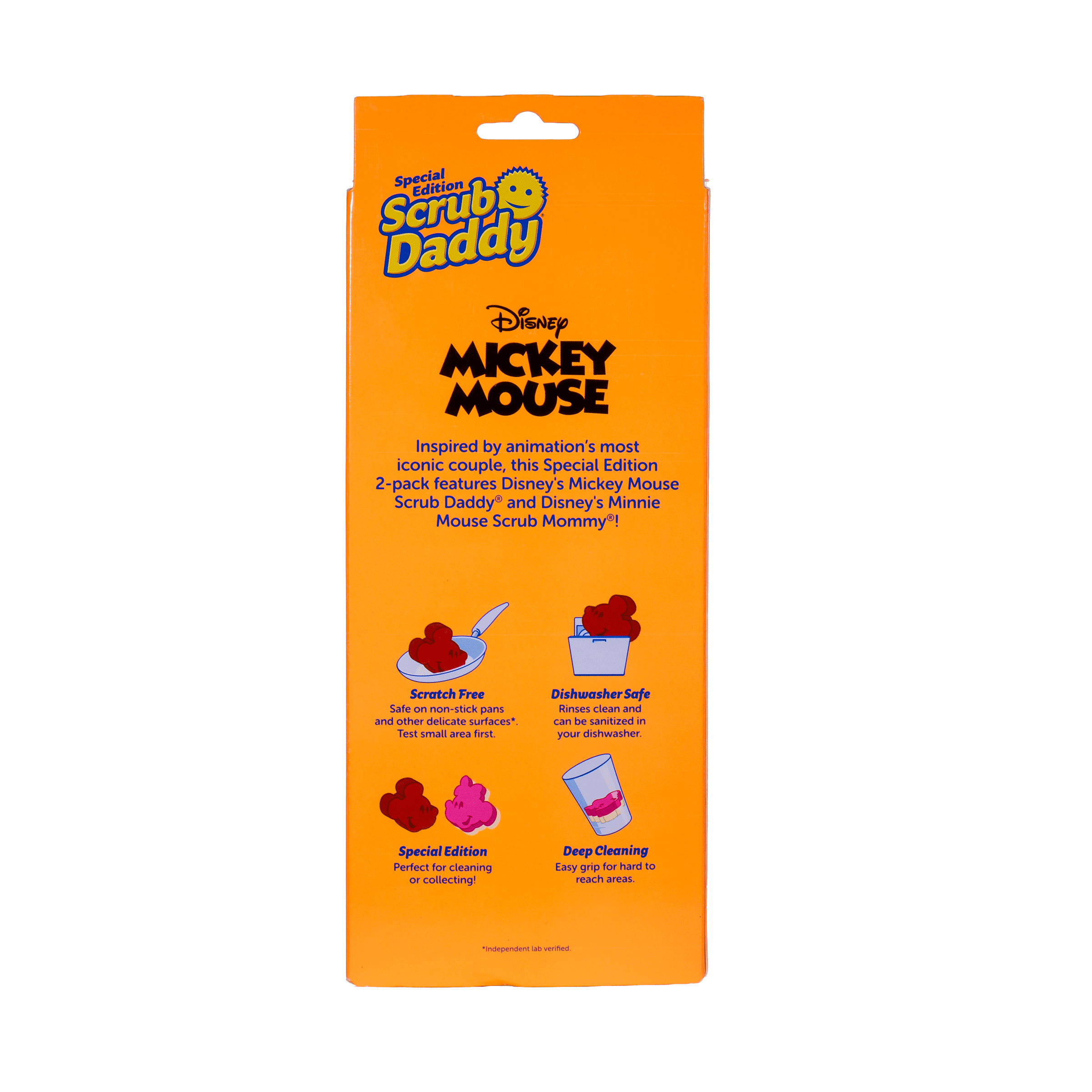 Scrub Daddy Disney Mickey & Minnie Mouse Non-Scratch Cleaning Sponges, 2-Pack