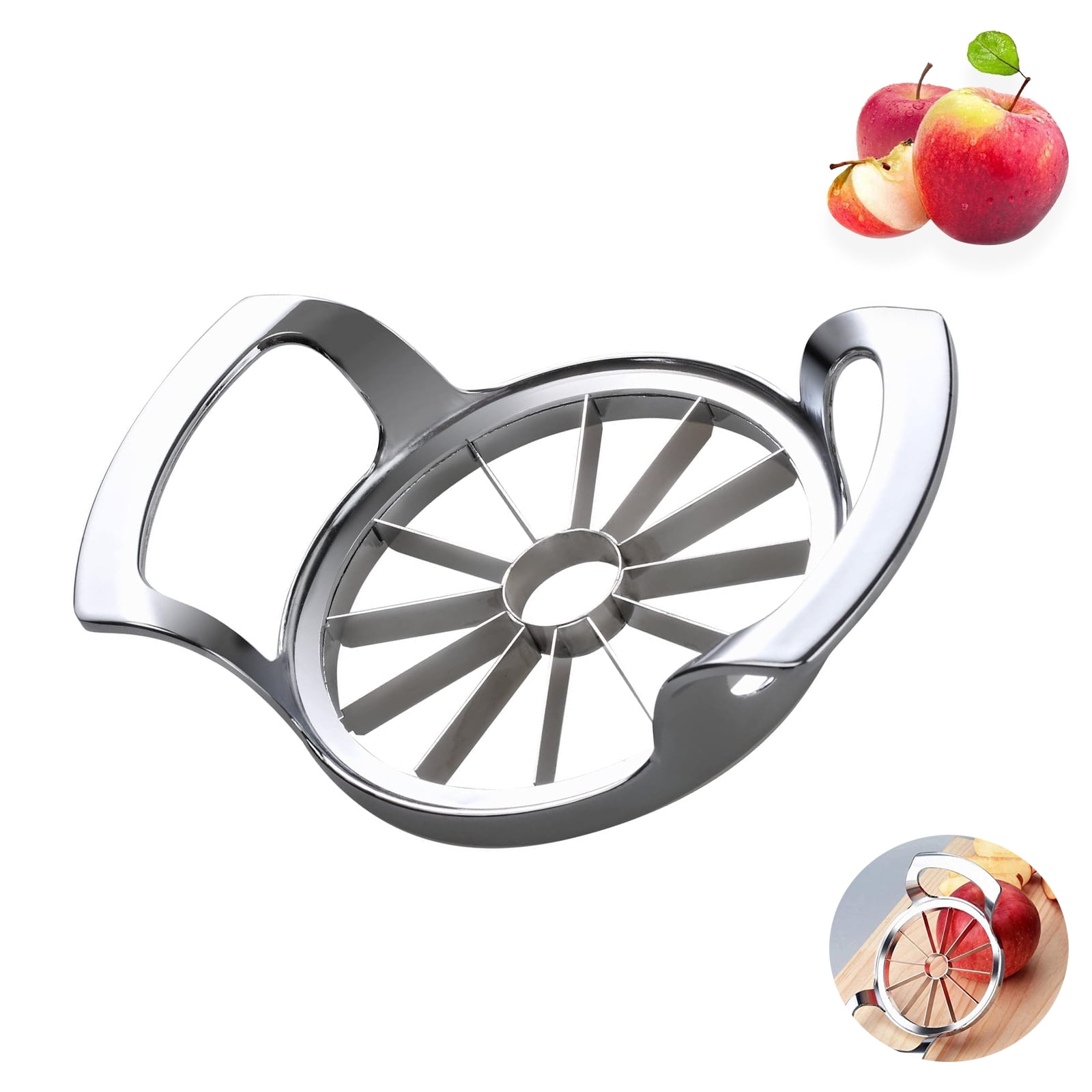 Kitchen 12 Blade Apple Slicer, Metal Apple Cutter with Stainless Steel
