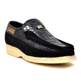 thumbnail image 2 of Stone Crocodile Leather and Suede Black Slip On Shoes, 2 of 4