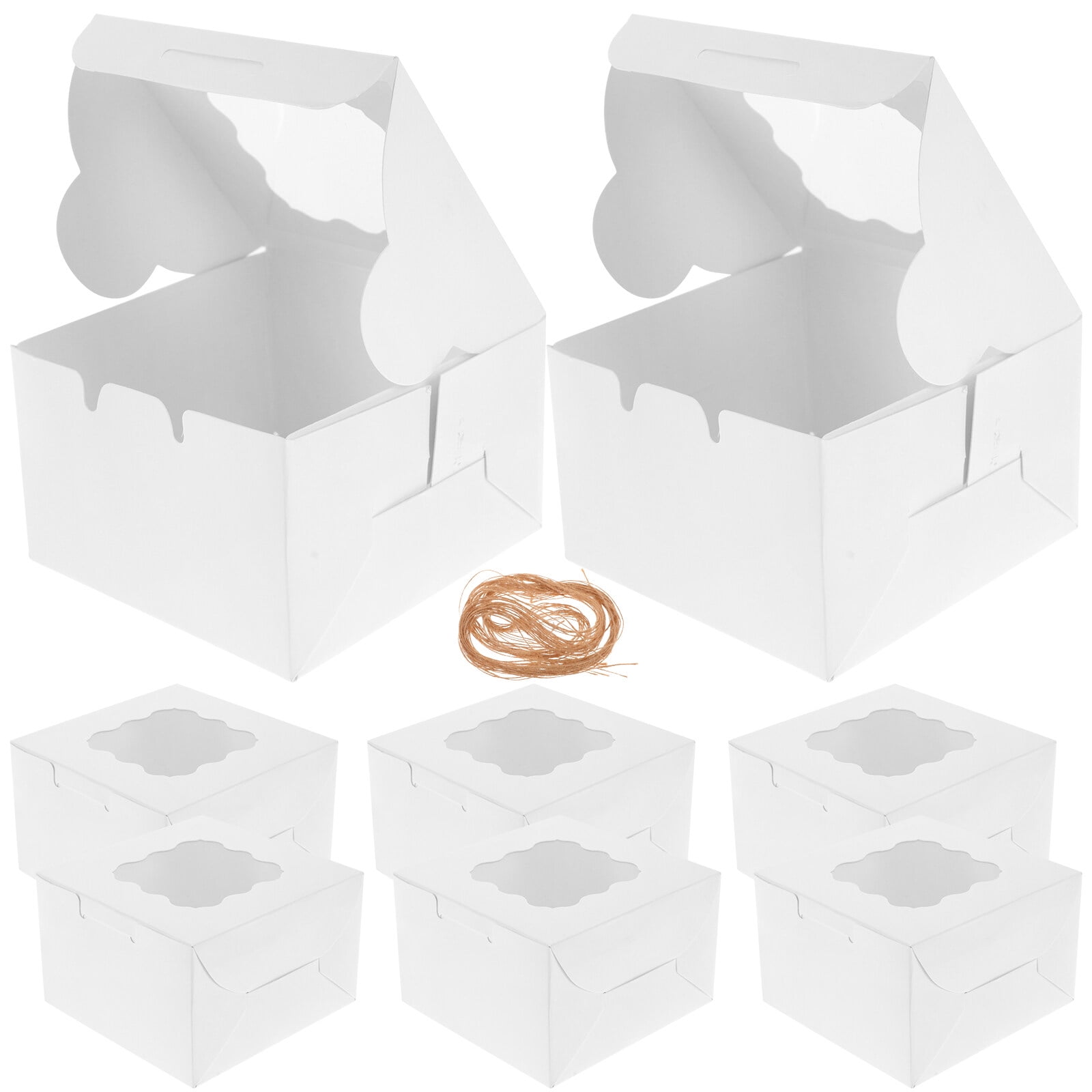 12Pcs Dessert Boxes with Window Small Treat Boxes Mini Cake Boxes Small
