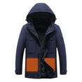 thumbnail image 5 of Feancey Unisex Heated Jackets Rechargeable Waterproof Hooded Jacket Smart Dual Control 9 Zones Electric Heated Coats Fashion Hiking Heating Coats with Hood Navy XL, 5 of 5