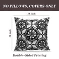 thumbnail image 2 of LALILO Throw Pillow Covers Damask Arabesque Art Baroque Black Border Cushion Cover 18" x 18", 2 Pack, 2 of 6