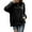 Black, variant on Fancyglim Women's Crew Neck Sweatshirt casual Long Sleeve Oversized Blouses White 4XL