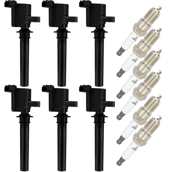 cciyu 6 ignition coils with 6 iridium Spark Plugs for ford for Mazda for Mercury 500 Freestyle for Mariner Taurus Escape Tribute Sable Montego DG513 DG500 FD502