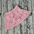 thumbnail image 4 of XUNKUSGA Beach Cover Ups for Women Fashion Tie Waist Crochet Mini Skirts for Women Soild Color Drawstring Hollow Out Knit Beach Skirt for Holiday S-L,Pink, 4 of 5