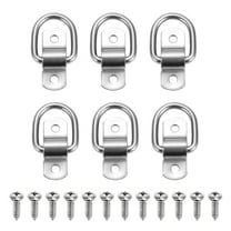 6 Pack D Ring Tie Down Anchors 1/4" Heavy Duty Stainless Steel Trailer Tie Down TAPDRA Accessory Part