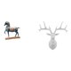 thumbnail image 1 of Escultura De Caballo De Pie Y Cabeza De Ciervo Para Escritorio Y Decoración De Pared, Adorno Fengshui De Resina Coleccionable, Obra De Arte Bohemia, Estantería, Sala De Estar, Oficina Y Hogar., 1 of 8