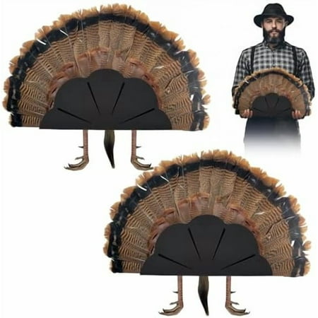 2 Pack Turkey Fan Mount Kit Metal Turkey Fan Mount Plaque for Hanging Tail Feathers Beard and Legs Hunting Gear Accessories Ideal Gifts for Hunter