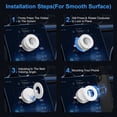 thumbnail image 3 of Vacuum Magnetic Car Phone Holder for Mag-Safe, 360° Adjustable Foldable Portable Magnetic Car Phone Mount, Hands-Free Suction Cup Phone Holder Compatible for iPhone&All Smartphones, White, 3 of 7
