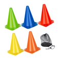 thumbnail image 3 of Conos para entrenamiento de fútbol, ​​conos de fútbol, ​​resistentes, marcadores de campo, portátiles, conos deportivos con bolsa de almacenamiento 16 piezas, 3 of 8
