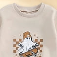 thumbnail image 3 of Regarm Baby Boy Halloween Outfit Toddler Long Sleeve Cartoon Sweatshirt Tops Elastic Pants 2PCS Fall Winter Halloween Clothes(Khaki,6-12 Months), 3 of 6