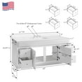 thumbnail image 5 of Design House Concord Vanity in White with Solid White Cultured Marble Top, Fully Assembled, 61-Inch, 5 of 17
