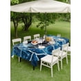 thumbnail image 4 of Outdoor Tablecloth with Umbrella Hole for Patio/Picnic/Party/Camping, Blue Football Waterproof Table Cloth Rectangle Table Cover Washable, Soccer Ball Water Splash (52"x 70"), 4 of 9