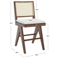 thumbnail image 3 of SAFAVIEH Couture Colette Square Mid Back Counter Stool, Walnut/Natural, 3 of 12