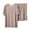 Women_Khaki, variant on HNMKIU Summer Soft Ribbed Round Neck Short Sleeve and Long Pants Set Casual Comfortable Loungewear Outfit for Kids Green,5-6 Years