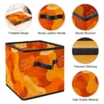 thumbnail image 4 of RATGDN Collapsible Fabric Cube Storage Bin with Double Handles for Living Room Bedroom Office Black - Orange Flowing Paint, 4 of 7