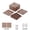Brown, variant on 44 Pack Plastic Interlocking Deck Tiles,(12pcs Edge strips+4pcs Corners)Outdoor Patio Flooring, 12"x12" Interlocking Decking Tile Outdoor All Weather Use, Waterproof Patio Pavers for Pool Balcony
