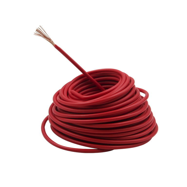 EverStart Universal 16-Gauge Auto Wire, Red, 30 feet, Light Swith to Fuse  Block or Relay for Car 
