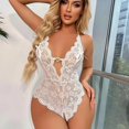 thumbnail image 1 of Lencería Sexy sin entrepierna para mujer, Conjunto de sujetador hueco de encaje, disfraces eróticos de peluche, vestido de dormir, sujetador abierto en V profundo, conjuntos de pijama porno, 1 of 4
