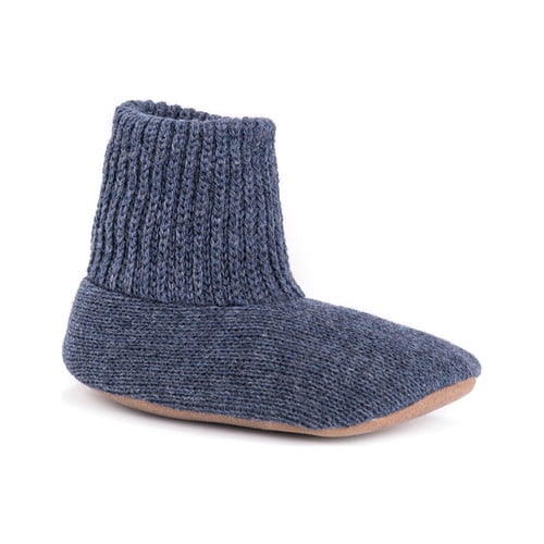 muk luks men's nordic knit bootie slipper socks