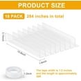 18 Packs Under Couch Blocker 15.8" L x 3.15" H Clear Toy Blockers for