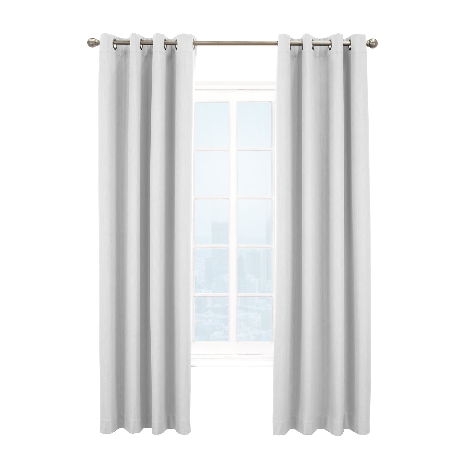 Commonwealth Kelly Grommet Dressing Window Curtain Panel - 52"x84", White