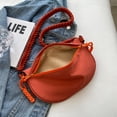 thumbnail image 2 of Bolso Cintura Deportivo Btafrte lona color sólido correa hombro Bandolera 971 naranja, 2 of 9