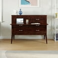 thumbnail image 6 of AFI Northampton Full Wood Murphy Bed Desk with 6" Mattress & Charger, Walnut, 6 of 19
