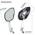 thumbnail image 2 of AUR Bike Mirrors Handlebar Rearview Mirror, Adjustable Handlebar End Mount Bicycle Side Mirror, Safe Cycling Mirrors for Road Bike, Rotatable Bar End Bike Mirror, 2 of 13