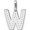 thumbnail image 4 of 14K White Gold Diamond Letter W Initial Pendant (Width 10.32) (Length 14.52) - Jbsp, 4 of 5