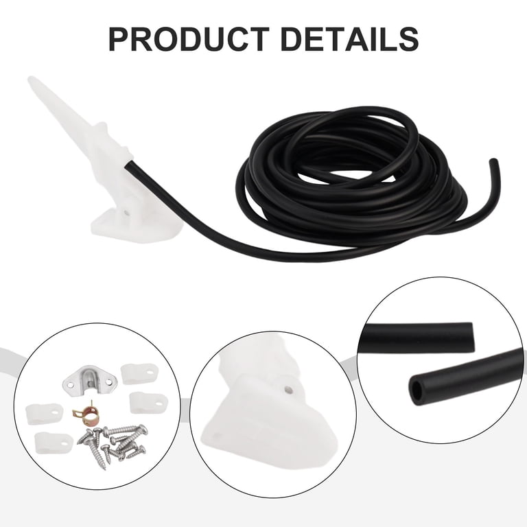 Boat Speedometer Pitot Kit – Automatic Kick-Up Tube Assembly, 80 MPH Capable, PVC/Nylon