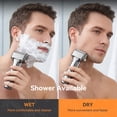 thumbnail image 6 of MAXGROOM Electric Foil Shaver for Men, 3D Floating Precision Blades 0.005cm Close Shave, IPX7 Waterproof Cordless Razor & Beard Trimmer, USB-C Charging with LED Display, 6 of 8