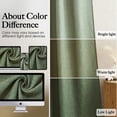 thumbnail image 5 of NICETOWN Linen Curtains 90 inches Long, Soft Faux Linen Textured Window Drapes Semi Sheer Light Filtering Grommet Vertical Drapes for Bedroom Living Room, Olive Green, 2 Panels, 5 of 8