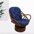 thumbnail image 4 of Cojines de Asiento Soledad 2 o 3 Piezas para Silla Mecedora Giratoria de Mimbre de Ratán Azul, 4 of 9