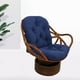 thumbnail image 4 of Cojín de silla mecedora giratorio de ratán con sólida Cojines de asiento Muebles de patio Cojines de silla Azul, 4 of 9