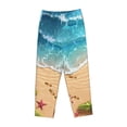 thumbnail image 4 of Daiia Tropical Beach With Starfish Women's Sleep Pant with Pockets and Drawstring,Pajama Pants-Large, 4 of 9