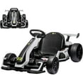 thumbnail image 3 of Historyli Kart eléctrico de 24 V,potente kart de drifting,asiento ajustable,velocidad de 13 km/h,luces LED,juguete para exteriores para niños de 6 a 15 años,color blanco, 3 of 6