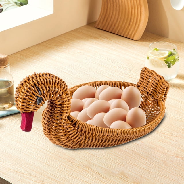 Cesta De Almacenamiento Tejida, Contenedor Multifunci N Para Refrigerios, Organizador De Frutas, Hecha a Mano, Almacenamiento Decorativo De Mesa, Decoraci N Del Hogar, Uso Vers Til En La