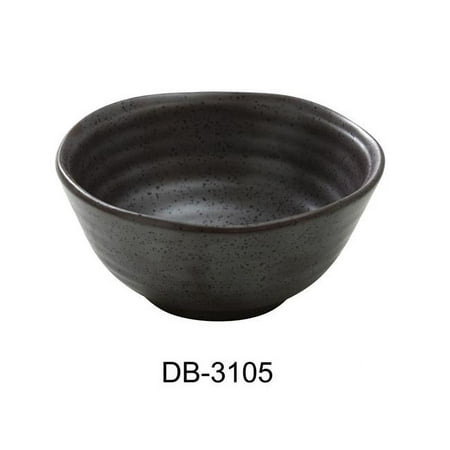 

2 x 4.75 in. Diamond Black Miso China Soup Bowl Matte Black Glaze - 8 oz - Pack of 36