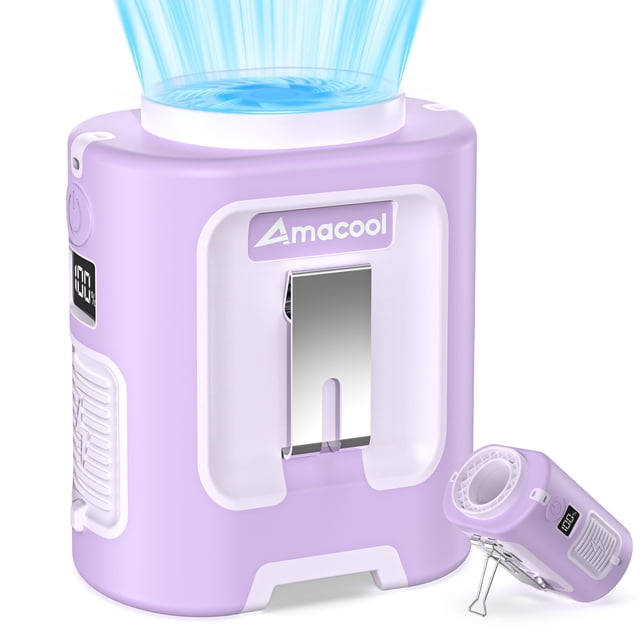 Ventilador de cintura portátil AMACOOL 13000 RPM, 24 horas, batería recargable
