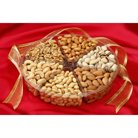 - 6-Section Gourmet Nut Assortment Gift Tray