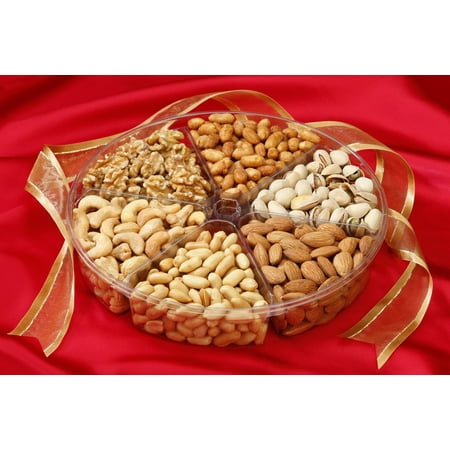 6-Section Gourmet Nut Assortment Gift Tray (Best Nut Gift Sets)