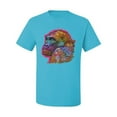 thumbnail image 3 of Colorful Neon Gorilla | Dean Russo Art Animal Lover Men's T-Shirt, Light Turquoise, Small, 3 of 6