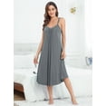 thumbnail image 5 of Beautyin Women Long Nightgown Wide Strap Sleepwear Relaxed Fit, 5 of 6