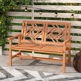 thumbnail image 2 of Gymax 2-Person Garden Bench w/Ergonomic Backrest Smooth Armrests for Porch Backyard, 2 of 10