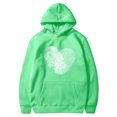 thumbnail image 4 of Penkiiy Mode Décontractée pour Femmes Impression de la Saint-Valentin Hauts à Manches Longues Chandails en Molleton TG Vert, 4 of 5