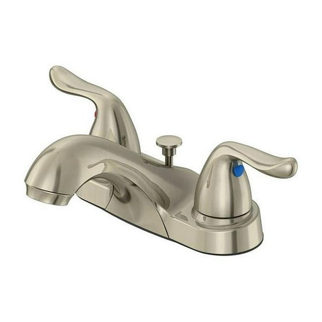 Oakbrook F512C033ND-ACA1 Pacifica Series Brushed Nickel Two Handle Lavatory Faucet Quick Connect Pop-Up