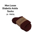 thumbnail image 2 of Cosyfeel Diabetic Socks men Loose Diabetic Ankle Socks - Bamboo Socks For Men Seamless Toe and Non-binding Top, 4 Pairs Soft Cozy Diabetics Neuropathy Socks For men, 2 of 7